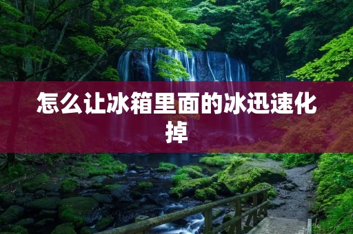 怎么让冰箱里面的冰迅速化掉