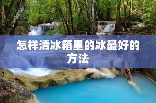 怎样清冰箱里的冰最好的方法