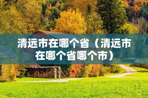 清远市在哪个省（清远市在哪个省哪个市）