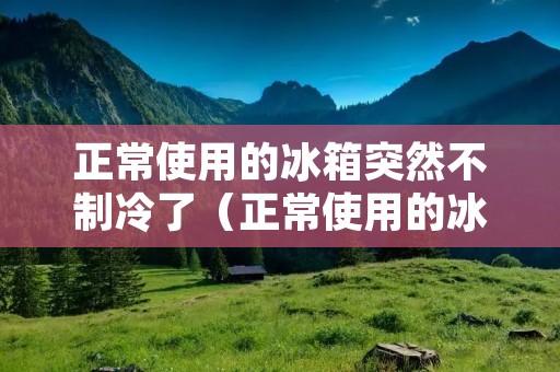 正常使用的冰箱突然不制冷了(正常使用的冰箱突然不制冷了怎么办)