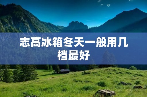 志高冰箱冬天一般用几档最好