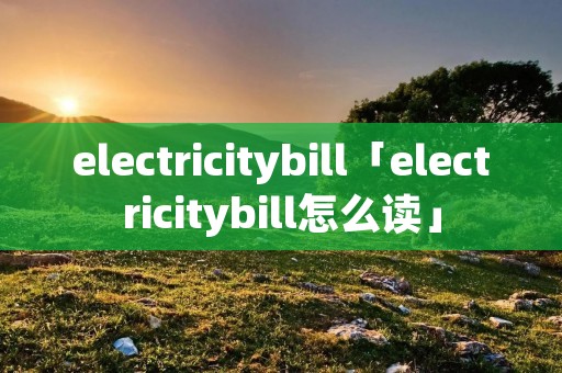 electricitybill「electricitybill怎么读」 electricitybill「electricitybill怎么读」