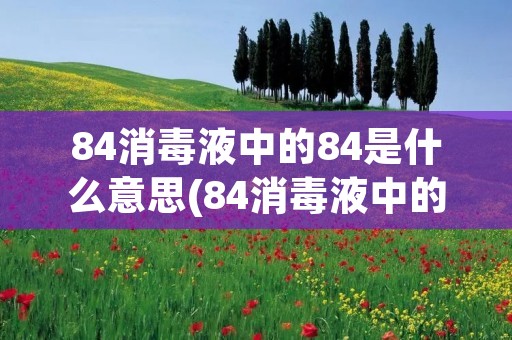 84消毒液中的84是什么意思(84消毒液中的84是什么意思?单选)