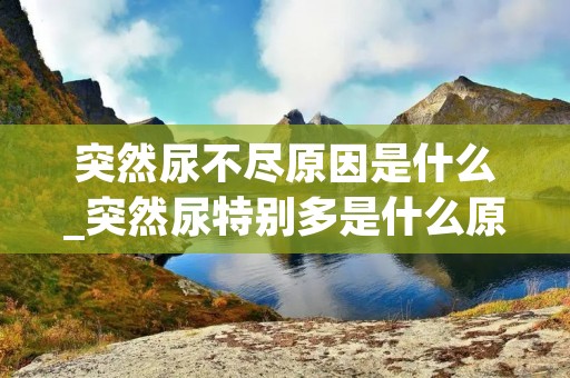突然尿不尽原因是什么_突然尿特别多是什么原因