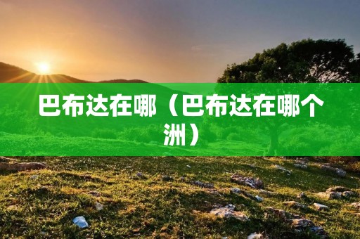 巴布达在哪(巴布达在哪个洲) 巴布达在哪(巴布达在哪个洲)