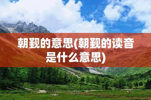 朝觐的意思(朝觐的读音是什么意思)