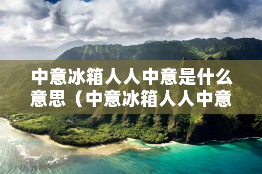 中意冰箱人人中意是什么意思(中意冰箱人人中意的意思)