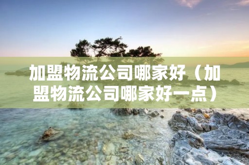 加盟物流公司哪家好(加盟物流公司哪家好一点) 加盟物流公司哪家好(加盟物流公司哪家好一点)