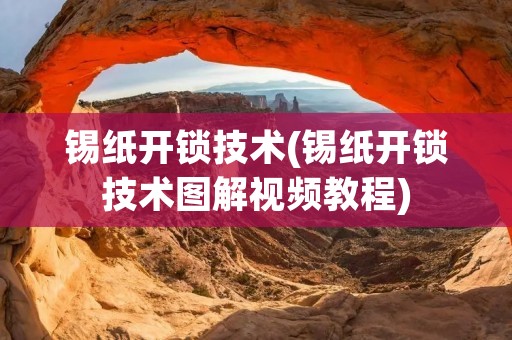锡纸开锁技术(锡纸开锁技术图解视频教程)
