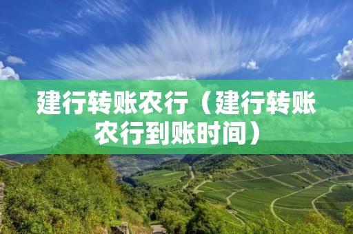 建行转账农行(建行转账农行到账时间) 建行转账农行(建行转账农行到账时间)