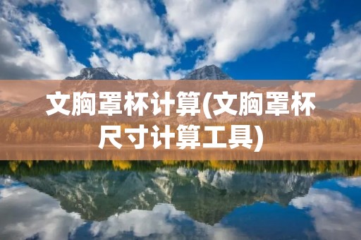文胸罩杯计算(文胸罩杯尺寸计算工具)