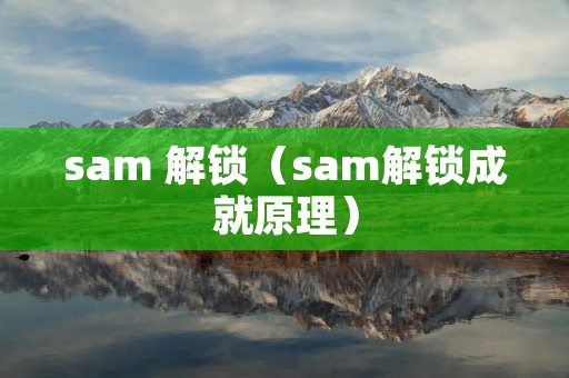 sam 解锁(sam解锁成就原理) sam 解锁(sam解锁成就原理)