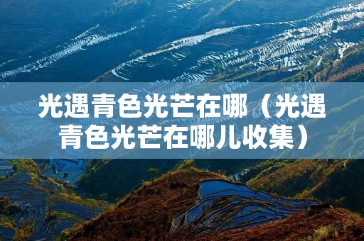 光遇青色光芒在哪（光遇青色光芒在哪儿收集）