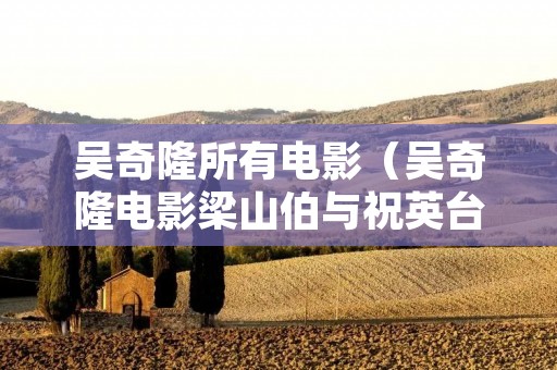 吴奇隆所有电影（吴奇隆电影梁山伯与祝英台）