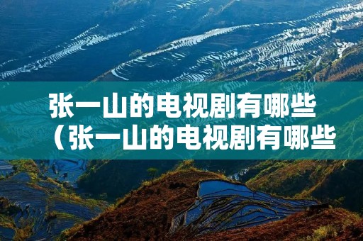 张一山的电视剧有哪些（张一山的电视剧有哪些军旅）