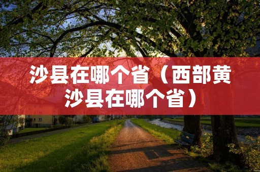 沙县在哪个省（西部黄沙县在哪个省）