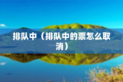 排队中（排队中的票怎么取消）