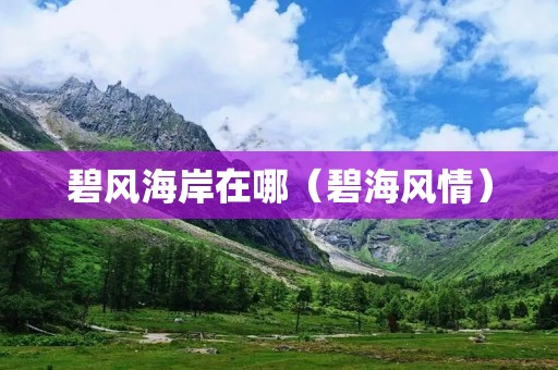 碧风海岸在哪（碧海风情）