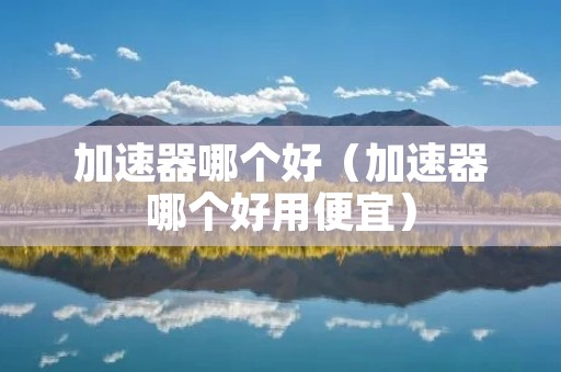 加速器哪个好(加速器哪个好用便宜) 加速器哪个好(加速器哪个好用便宜)