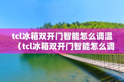 tcl冰箱双开门智能怎么调温（tcl冰箱双开门智能怎么调温度高低）