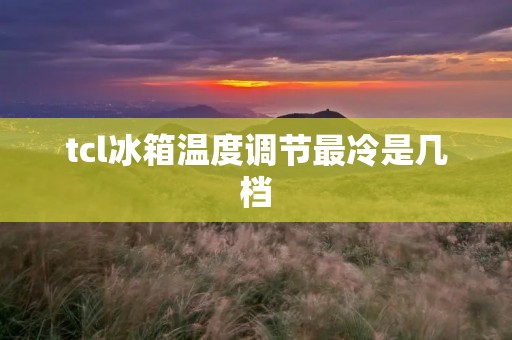 tcl冰箱温度调节最冷是几档