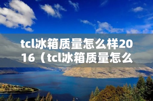 tcl冰箱质量怎么样2016（tcl冰箱质量怎么样啊）