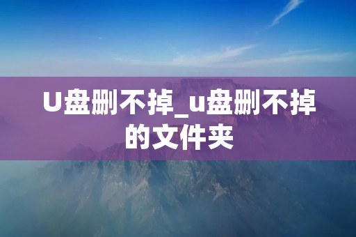 U盘删不掉_u盘删不掉的文件夹 U盘删不掉_u盘删不掉的文件夹