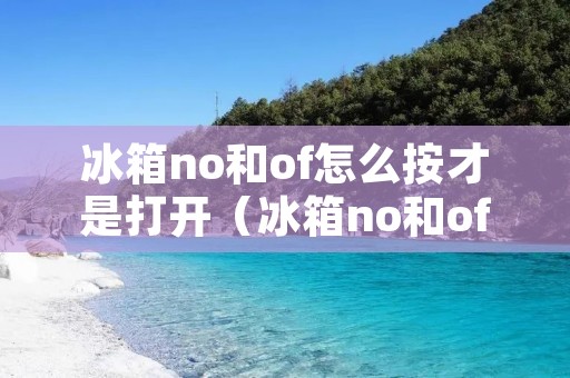 冰箱no和of怎么按才是打开(冰箱no和off怎么开正确的图片)
