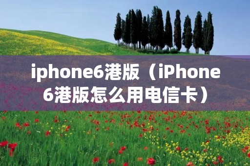 iphone6港版（iPhone6港版怎么用电信卡）
