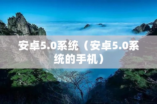 安卓5.0系统（安卓5.0系统的手机）