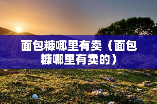面包糠哪里有卖(面包糠哪里有卖的) 面包糠哪里有卖(面包糠哪里有卖的)