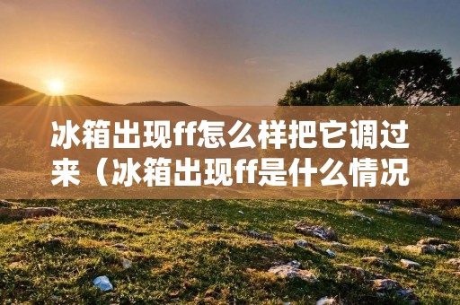 冰箱出现ff怎么样把它调过来(冰箱出现ff是什么情况)