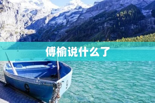 傅榆说什么了