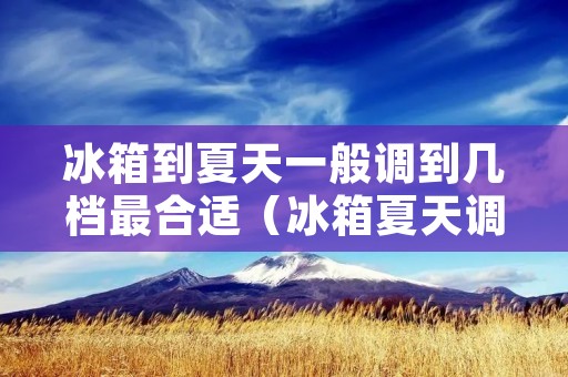 冰箱到夏天一般调到几档最合适(冰箱夏天调到3-4还是5-6)