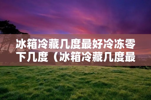 冰箱冷藏几度最好冷冻零下几度（冰箱冷藏几度最好冷冻零下几度正常）