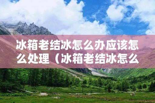 冰箱老结冰怎么办应该怎么处理（冰箱老结冰怎么办应该怎么处理视频）