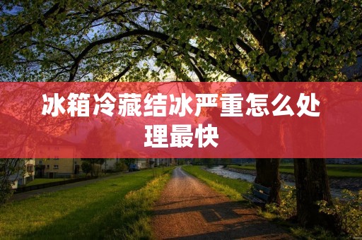 冰箱冷藏结冰严重怎么处理最快