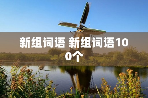 新组词语 新组词语100个