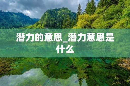 潜力的意思_潜力意思是什么