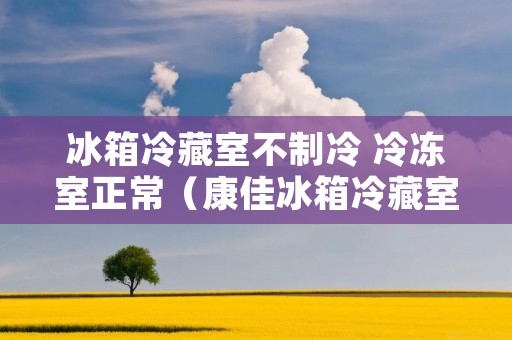 冰箱冷藏室不制冷 冷冻室正常（康佳冰箱冷藏室不制冷冷冻室正常）