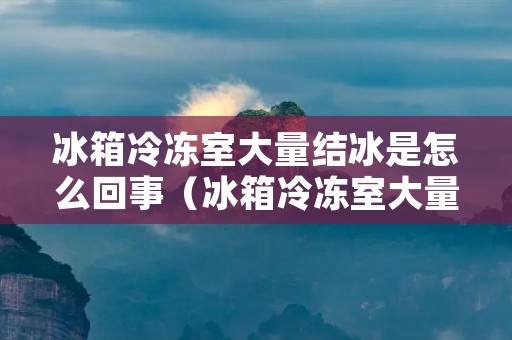 冰箱冷冻室大量结冰是怎么回事(冰箱冷冻室大量结冰是怎么回事啊)