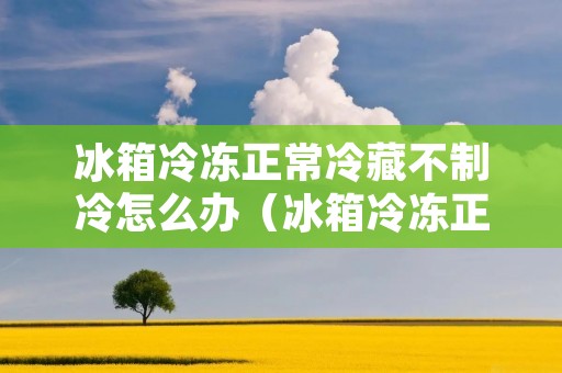 冰箱冷冻正常冷藏不制冷怎么办（冰箱冷冻正常但冷藏不冷怎么处理）