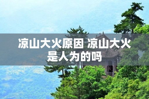 凉山大火原因 凉山大火是人为的吗