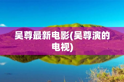 吴尊最新电影(吴尊演的电视) 吴尊最新电影(吴尊演的电视)