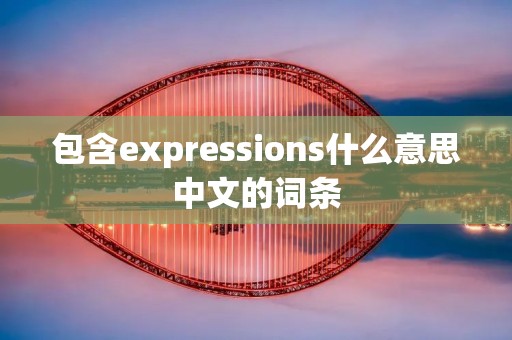 包含expressions什么意思中文的词条