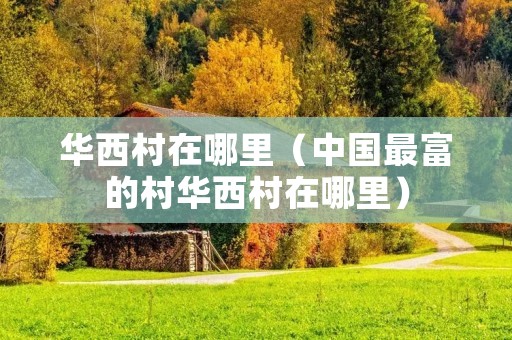 华西村在哪里（中国最富的村华西村在哪里）