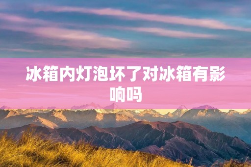 冰箱内灯泡坏了对冰箱有影响吗