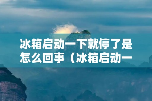 冰箱启动一下就停了是怎么回事(冰箱启动一下就停了是怎么回事压缩机会发热)