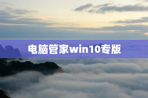 电脑管家win10专版