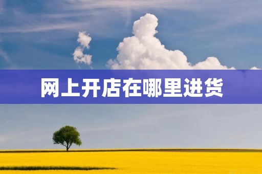 网上开店在哪里进货